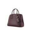 Prada Lux Tote shopping bag in purple leather saffiano - 00pp thumbnail