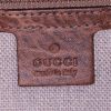 Gucci Gucci Vintage handbag in brown grained leather and beige raphia - Detail D3 thumbnail