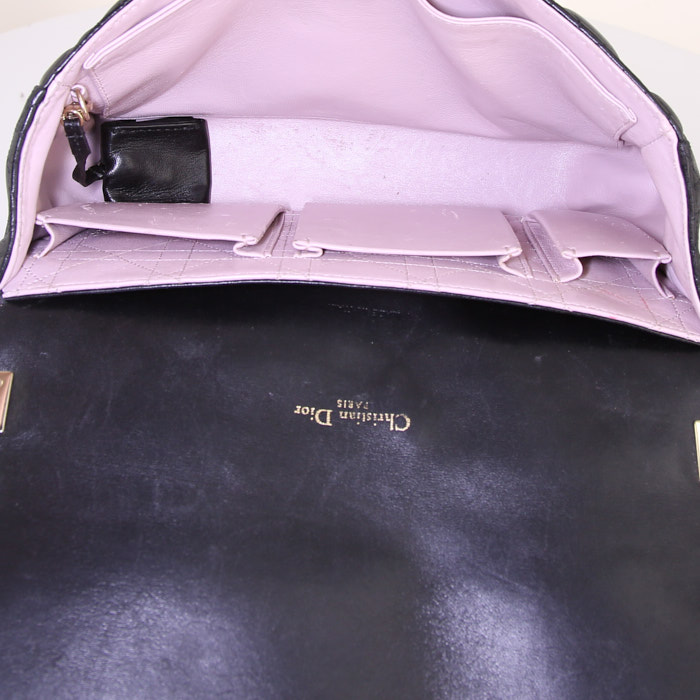 Dior Miss Dior shoulder bag in black leather - Detail D2