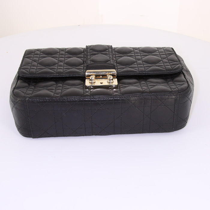 Borsa a tracolla Dior Miss Dior in pelle nera cannage - Detail D4