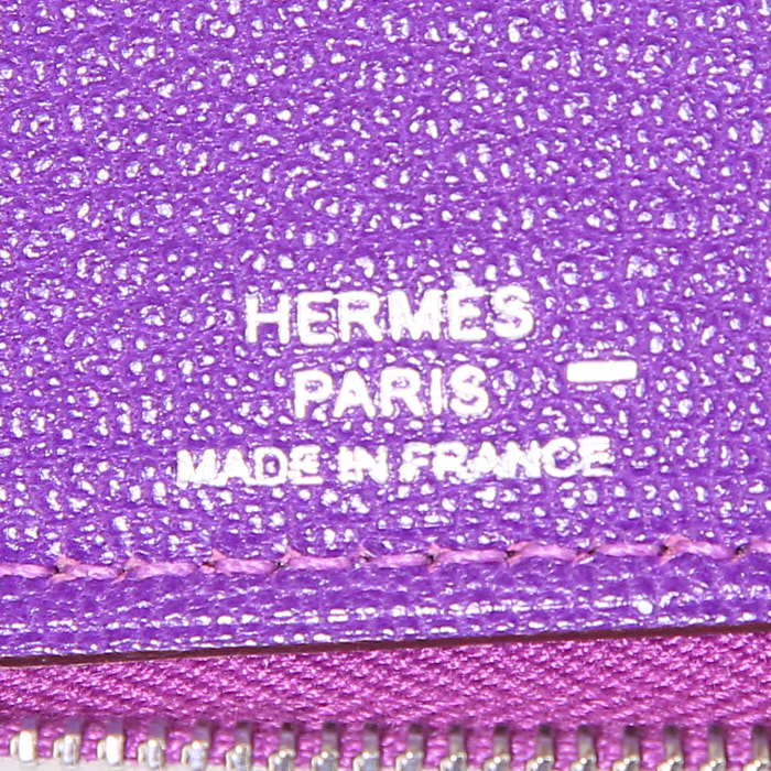 Porta agenda Hermès en piel de lagarto violeta - Detail D3