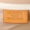 Hermes Victoria travel bag in beige canvas and beige natural leather - Detail D3 thumbnail
