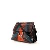 Chloé Faye shoulder bag in orange, blue and brown python and black leather - 00pp thumbnail