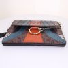 Chloé Faye shoulder bag in orange, blue and brown python and black leather - Detail D4 thumbnail