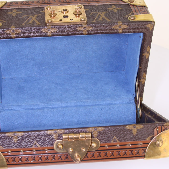 Bauletto Louis Vuitton Petite Malle piccolo in tela monogram - Detail D1