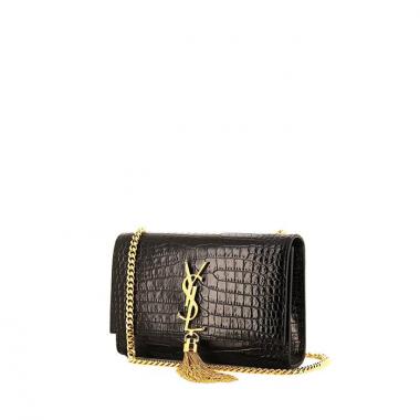 Saint Laurent Kate small model shoulder bag in black leather