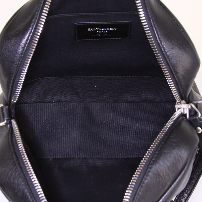 Sac bandoulière Saint Laurent Lou Sac Caméra en cuir noir - Detail D2