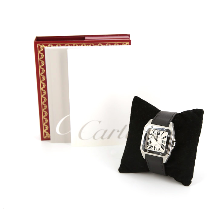 Reloj Cartier Santos-100 de acero Circa  2004