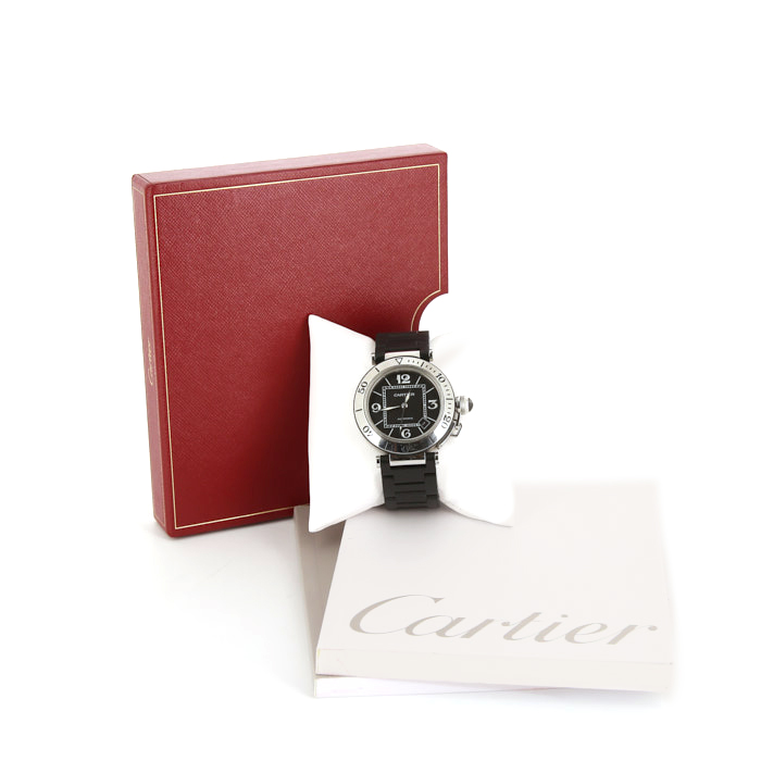 Cartier Pasha watch in stainless steel Circa  2007 - Detail D2