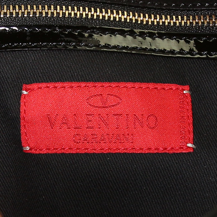 Valentino Garavani To Be Cool handbag in black suede and red python - Detail D3