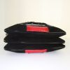 Bolso de mano Valentino Garavani To Be Cool en ante negro y piel de pitón roja - Detail D4 thumbnail