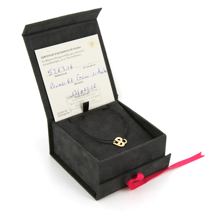 Poiray Coeur Entrelacé small model bracelet in pink gold