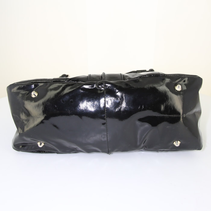 Chloé Héloïse handbag in black vinyl - Detail D5