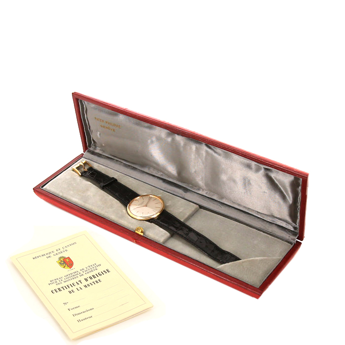 Patek Philippe Calatrava watch in pink gold Ref:  2591 Circa  1980 - Detail D2