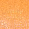Hermes Plume handbag in brown epsom leather and orange piping - Detail D4 thumbnail