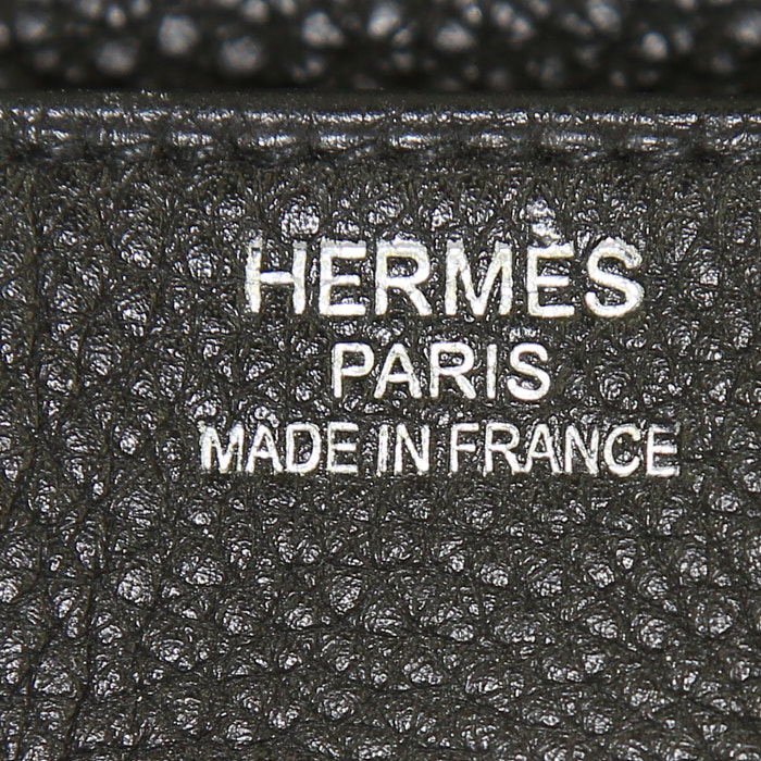 Borsa Hermes Birkin 35 cm in pelle togo nera - Detail D3