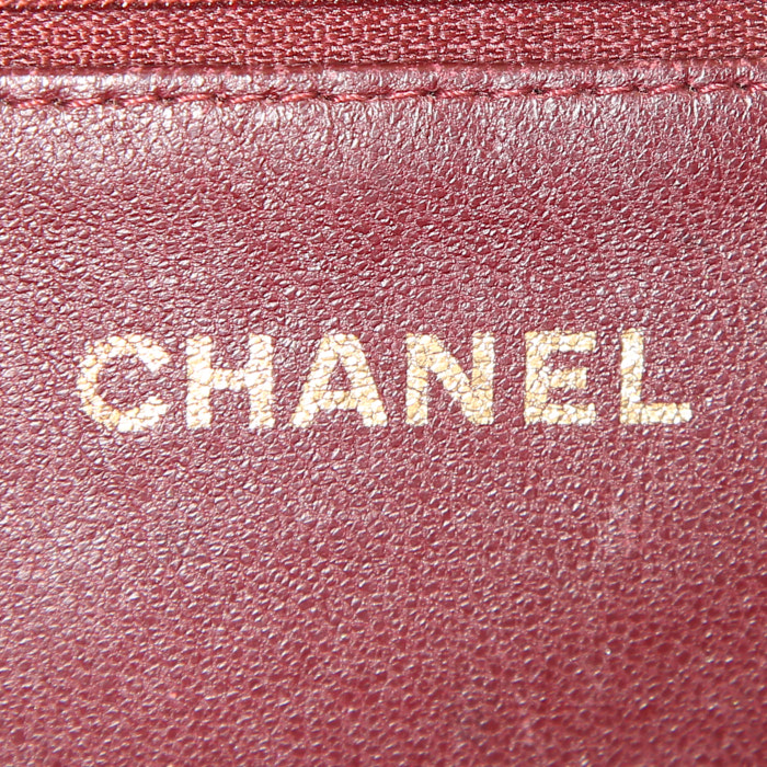 Chanel Vintage shoulder bag in black quilted leather - Detail D3