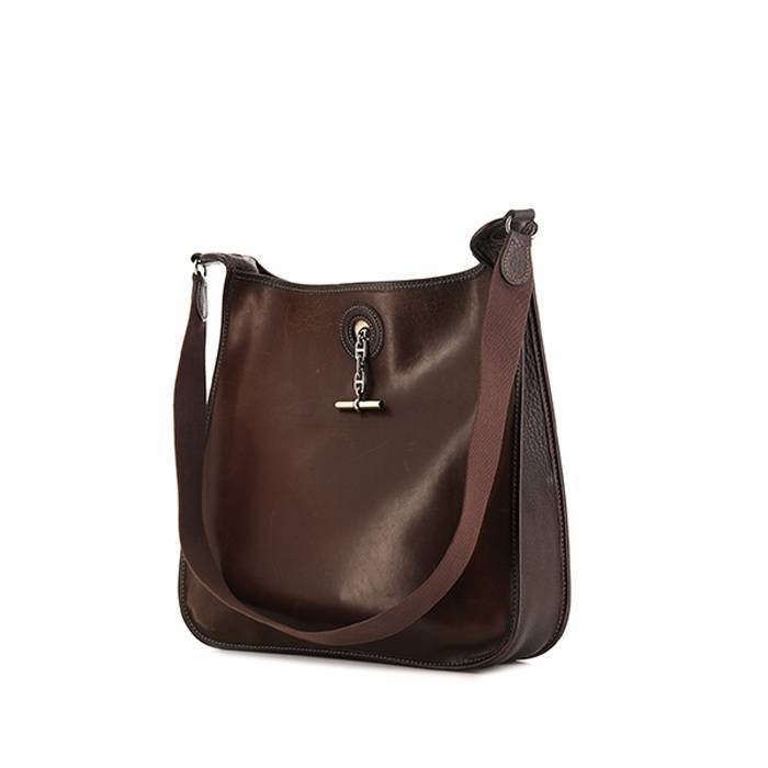 Hermes Brown Epsom Leather Vespa TPM Messenger Bag