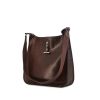 Hermes Vespa shoulder bag in brown buffalo and Amazonia leather - 00pp thumbnail