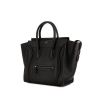 Celine Luggage Micro handbag in black grained leather - 00pp thumbnail