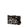 Borsa/pochette Louis Vuitton Petite Malle in paillettes grigie e nere e pelle nera - 00pp thumbnail