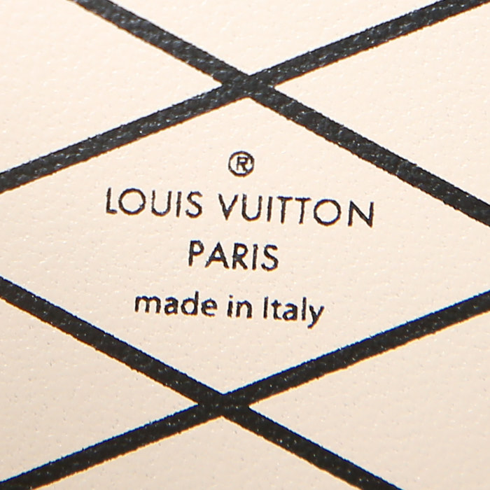 Borsa a tracolla Louis Vuitton Petite Malle in pelle arancione e nera - Detail D3