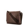 Bolso bandolera Louis Vuitton Messenger en lona a cuadros ébano y cuero marrón - 00pp thumbnail