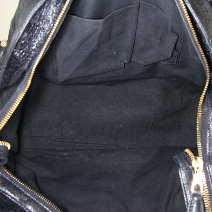 Bolso de mano Balenciaga Classic City en cuero negro - Detail D3