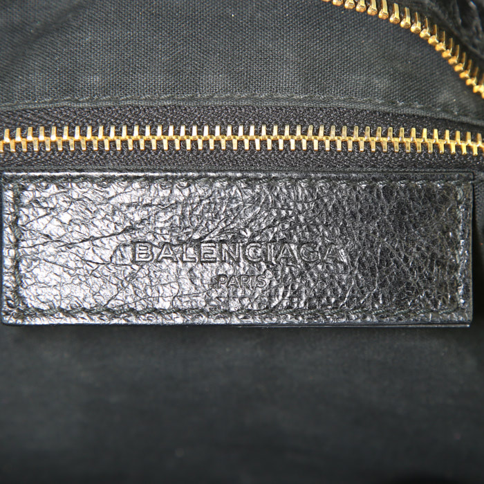 Sac à main Balenciaga Classic City en cuir noir - Detail D4