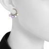 Bulgari earrings in white gold and colored stones - Detail D1 thumbnail