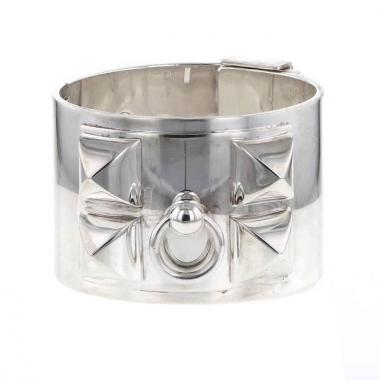 Bracciale apribile Hermes Médor in argento