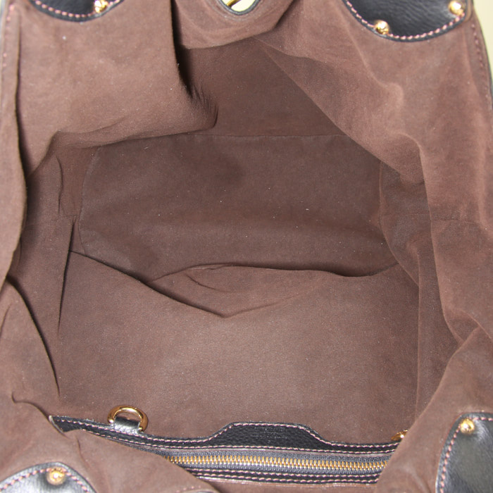 Bolso de mano Louis Vuitton modelo grande en cuero mahina marrón - Detail D2