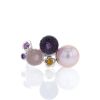 Bague Chanel Mademoiselle moyen modèle en or blanc,  améthyste et quartz rose et en perle de culture rose-pale - 360 thumbnail