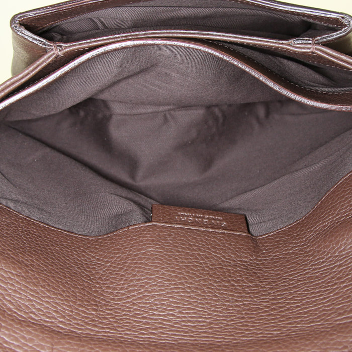 Pochette Givenchy Antigona in pelle martellata marrone cioccolato - Detail D2