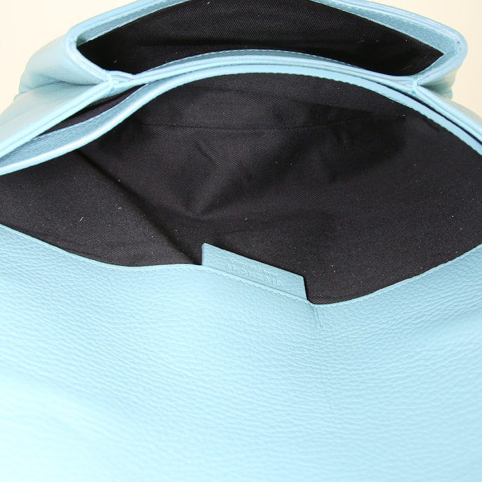 Pochette Givenchy Antigona in pelle martellata turchese - Detail D2