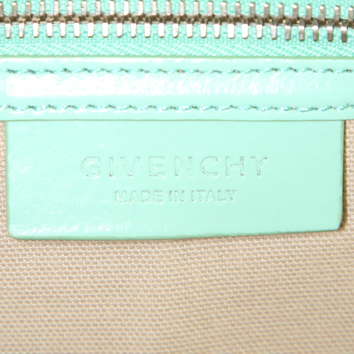 Bolso de mano Givenchy  Antigona modelo pequeño  en cuero turquesa - Detail D4