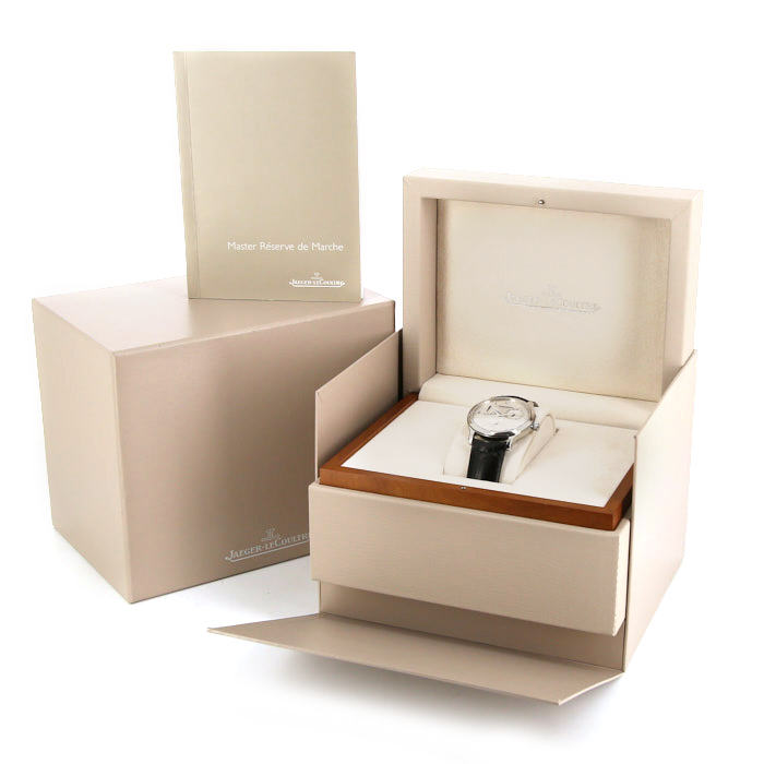 Montre Jaeger-LeCoultre Master Control-Reserve De Marche en acier Ref :  140.8.38.S Vers  2000 - Detail D2