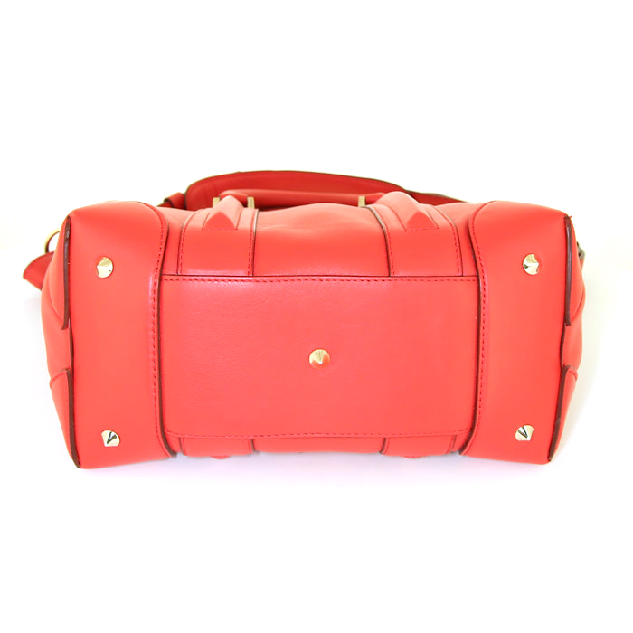 Sac Givenchy  Lucrezia porté épaule ou main petit modèle en cuir rouge - Detail D5