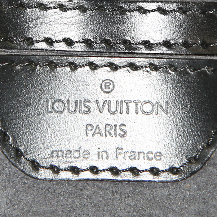 Louis Vuitton Saint Jacques small model handbag in black epi leather - Detail D3