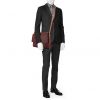 Hermès Etriviere - Belt small model shoulder bag in burgundy Negonda calfskin and Hunter cowhide - Detail D1 thumbnail