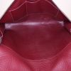 Hermès Etriviere - Belt small model shoulder bag in burgundy Negonda calfskin and Hunter cowhide - Detail D2 thumbnail