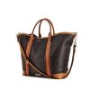 Burberry shopping bag in brown and orange grained leather - 00pp thumbnail
