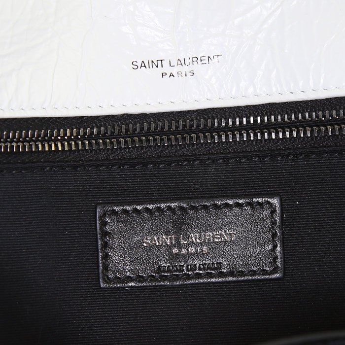 Borsa a tracolla Saint Laurent Niki modello medio in pelle bianca - Detail D4