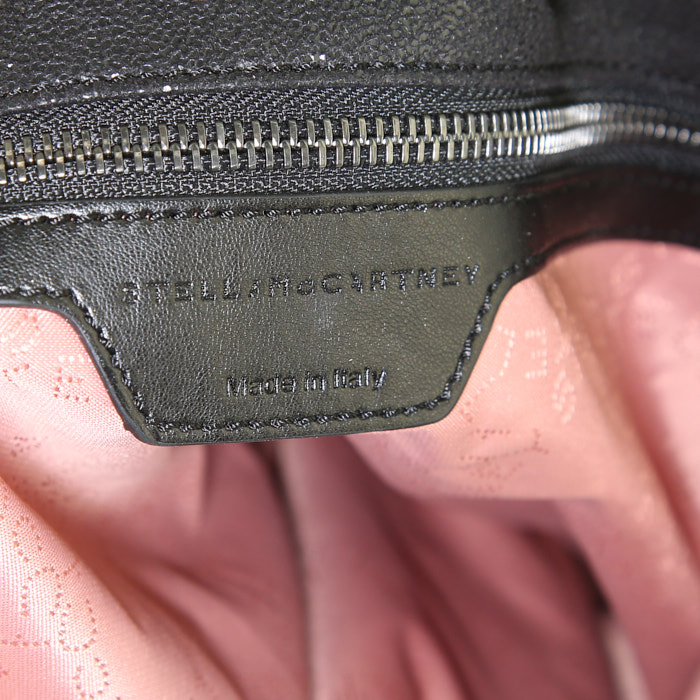 Sac à main Stella McCartney Falabella en toile noire - Detail D4