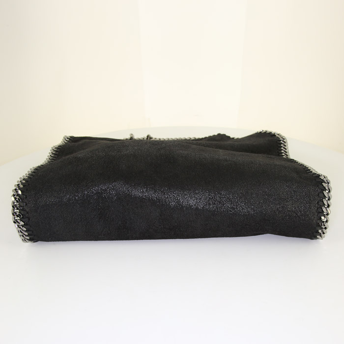 Bolso de mano Stella McCartney Falabella en lona negra - Detail D5