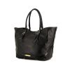 Burberry shopping bag in black leather - 00pp thumbnail