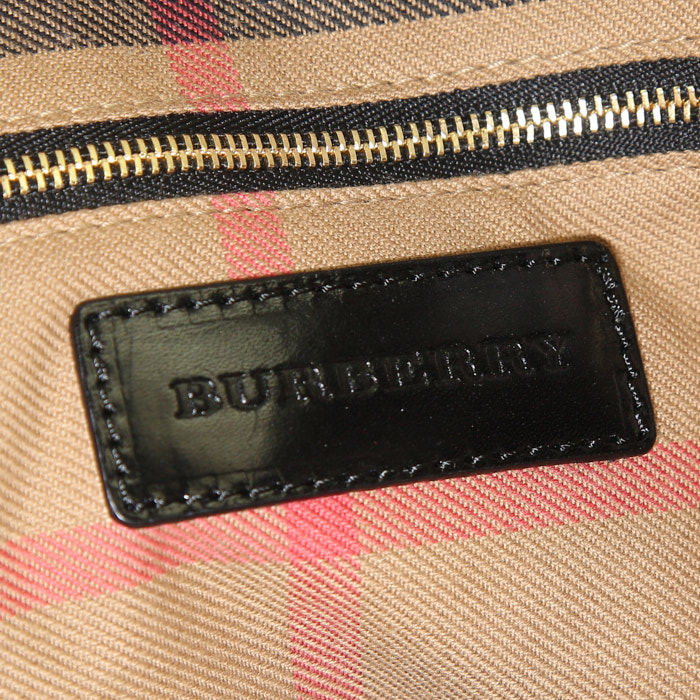 Shopping bag Burberry in pelle nera - Detail D3