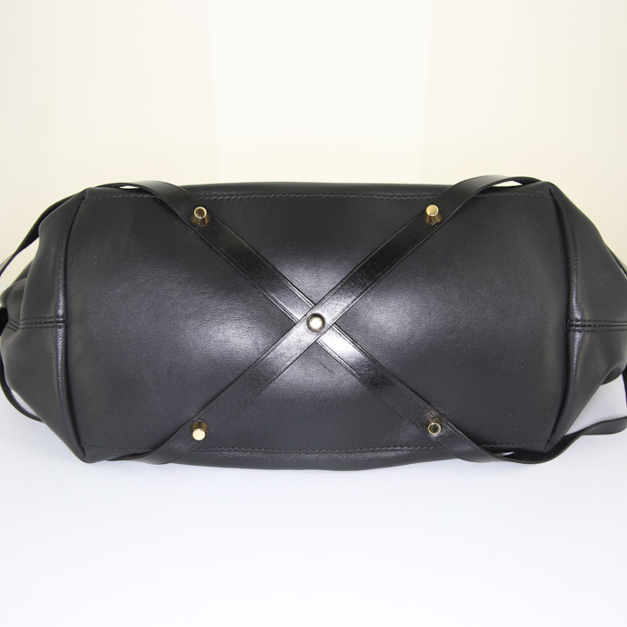 Shopping bag Burberry in pelle nera - Detail D4
