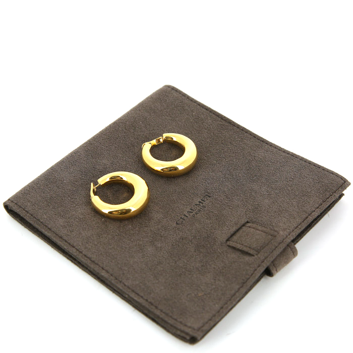 Par de criollas Chaumet Anneau modelo grande en oro amarillo - Detail D2