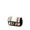 Chanel Timeless handbag in white and black quilted leather - 00pp thumbnail
